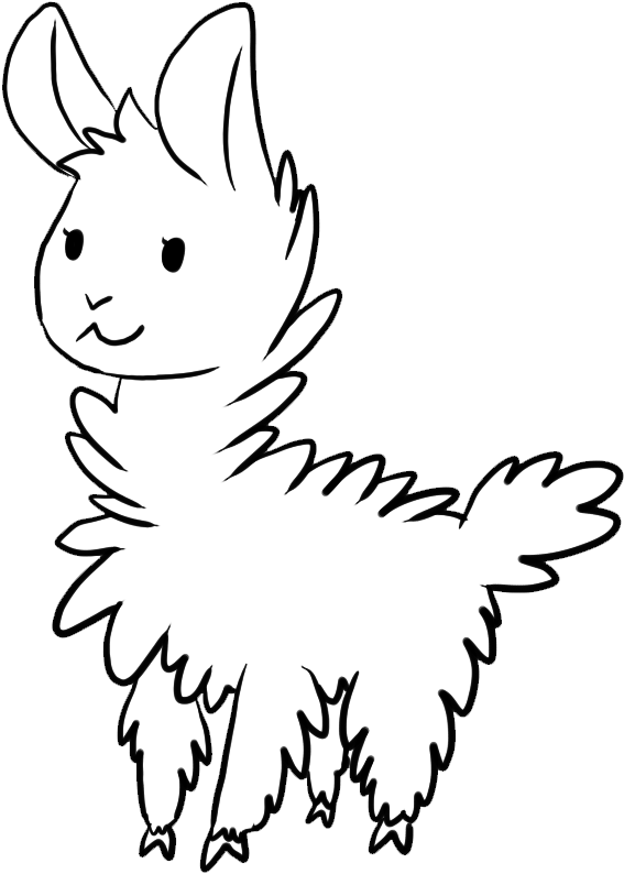 Llama Coloring Pages - Llama Animal Coloring Pages (668x880)