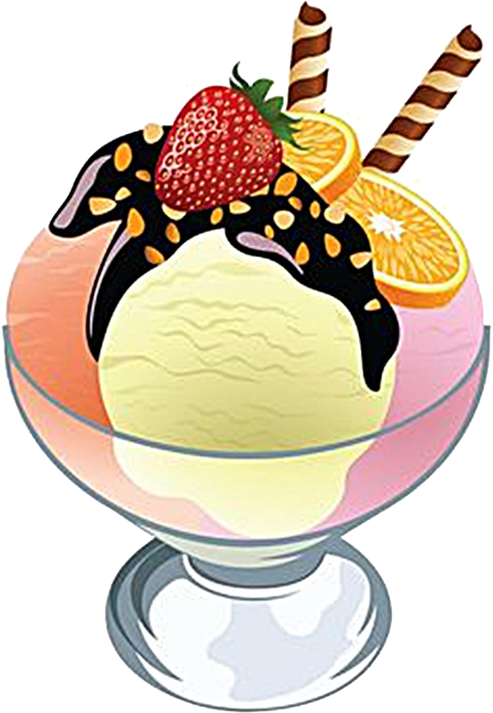 Ice Cream Desserts Png Image Background - Ice Cream In Cup Clip Art (555x813)
