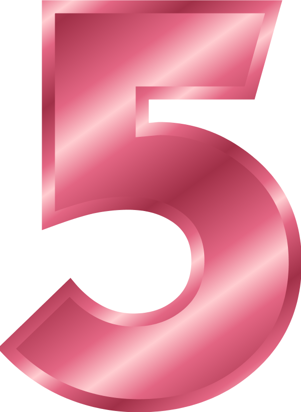 Number - Number 5 Clipart (600x822)