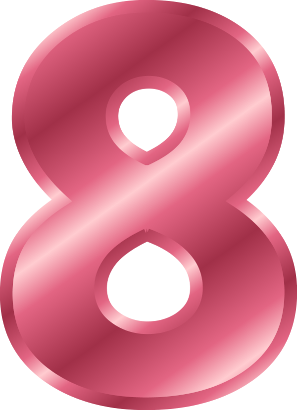 8 Candles Clipart - Number 8 Clipart (600x828)