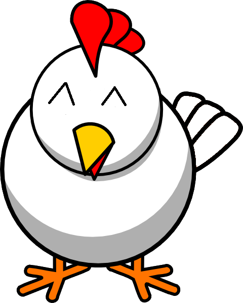 Happy Chicken - Cartoon Chicken (480x597)