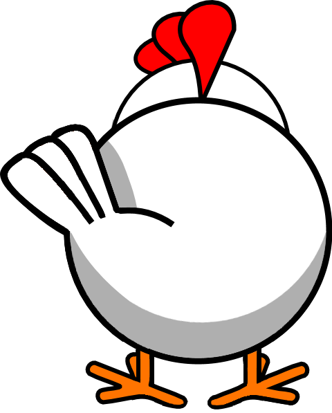 White Chicken Behind By Chickenboy69 - White Chicken Behind By Chickenboy69 (480x597)