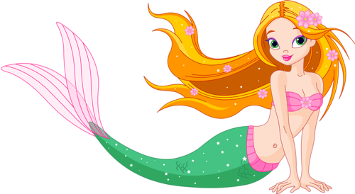 Sea Creatures [преобразованный] - Beautiful Mermaid Note Cards (548x403)