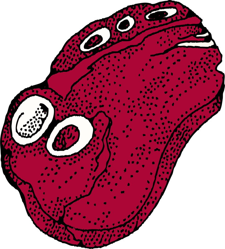 Pin Roast Beef Clipart - Daging Babi Vector (724x800)