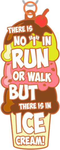 Ice Cream Virtual Race Run Moon Joggers Charity Medal - Poster (300x546)