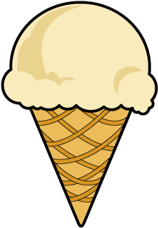 Vanilla Ice Cream - Ice Cream Cone (394x336)