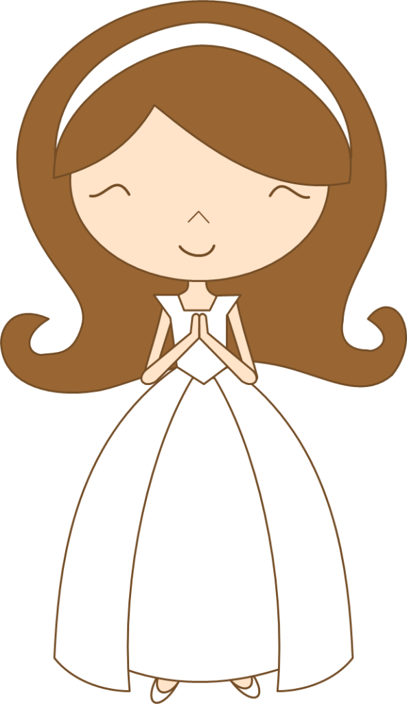 Gracias X Las Lindas Imagenes Con Esta Muñequita - Tarjetas De Primera Comunion Vectores (593x1024)