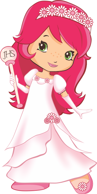 Muñequitas Para Primera Comunion - Rosita Fresita Armables (327x652)