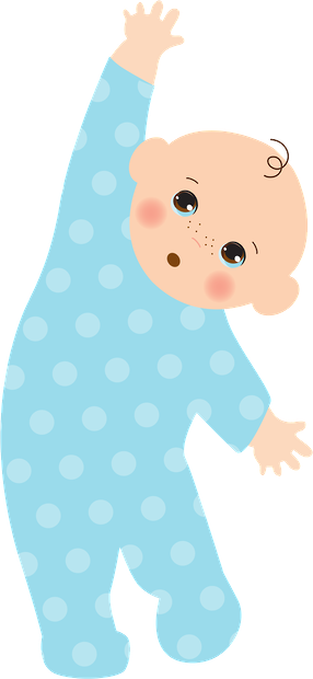 Baby Shower Niño - Blue Baby Feet Clip Art (286x620)