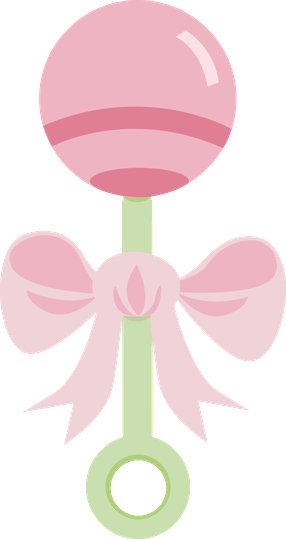 Grávida E Bebê - Sonajero Rosa Png (286x539)