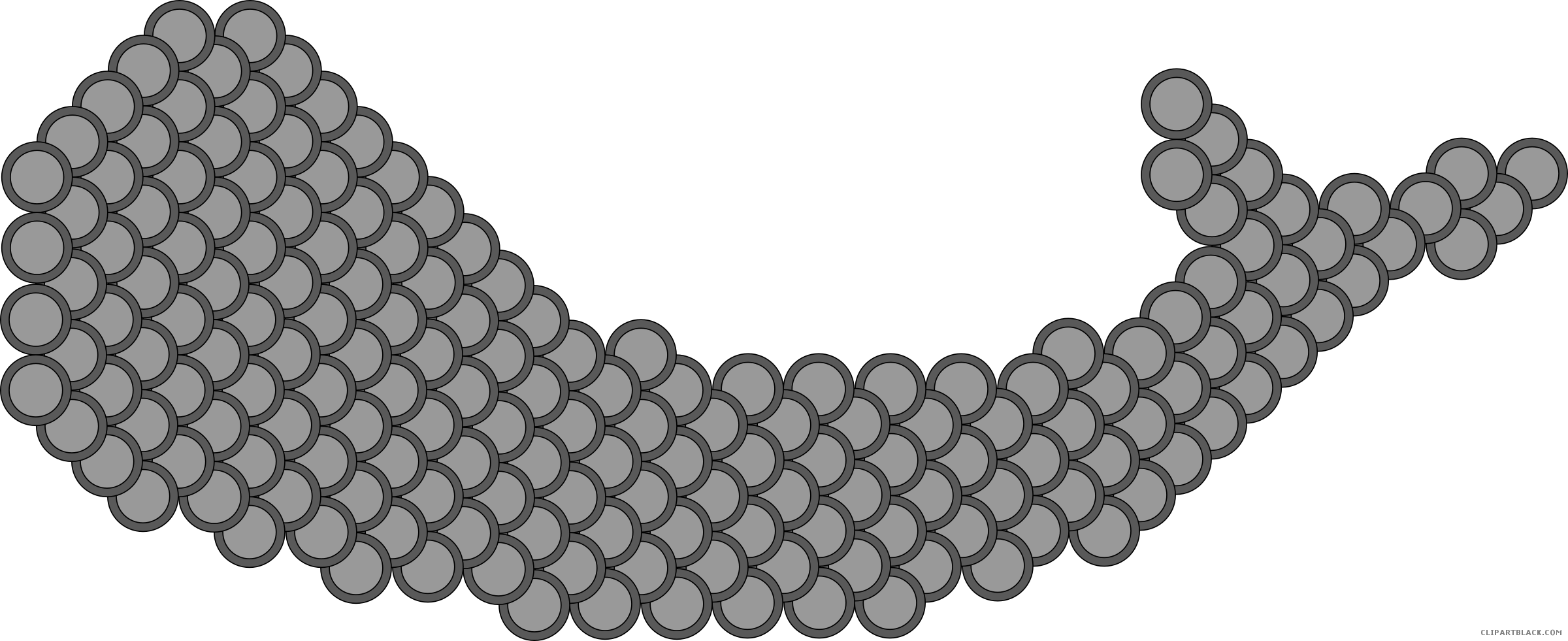 Fish Animal Free Black White Clipart Images Clipartblack - Vector Graphics (2400x981)
