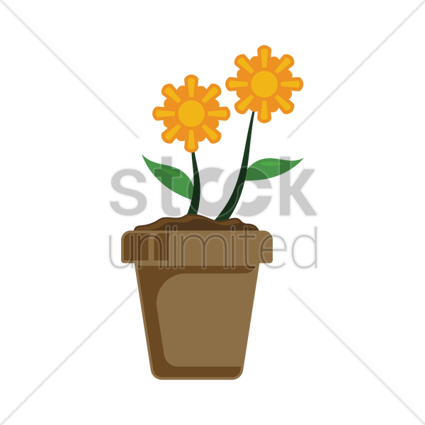 Potted Plants Clipart Flower Port - Clip Art (600x600)