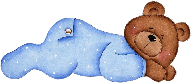 Ositos Bebes Para Baby Shower - Sleeping Teddy Bear Clip Art (800x346)