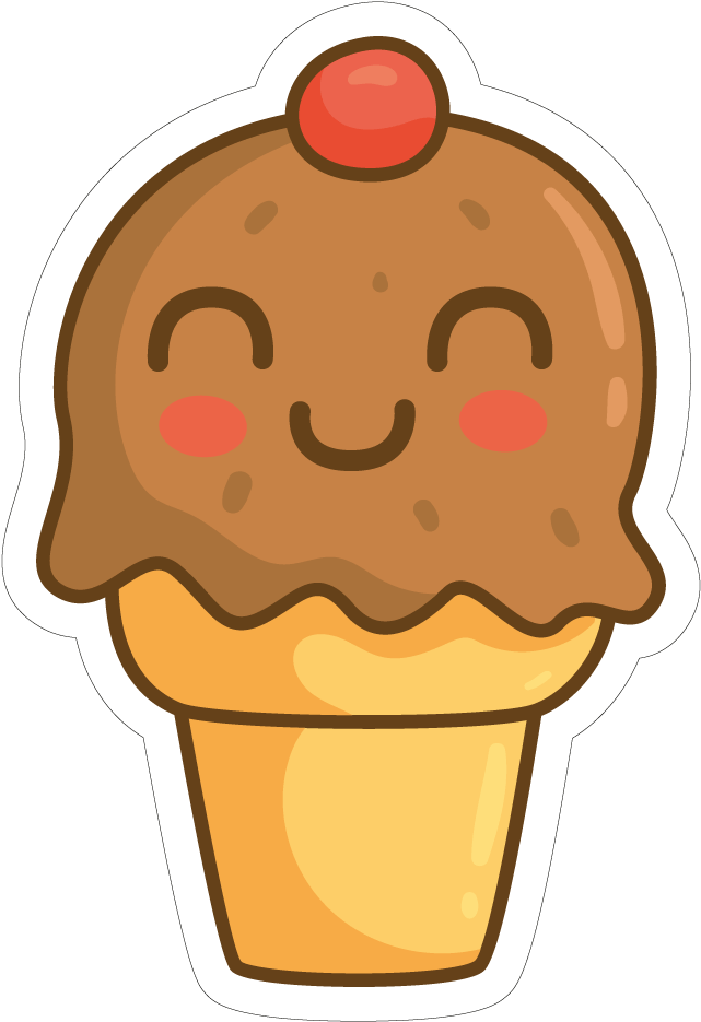 Collection Cute Things - Cute Chocolate Ice Cream (1000x1000)