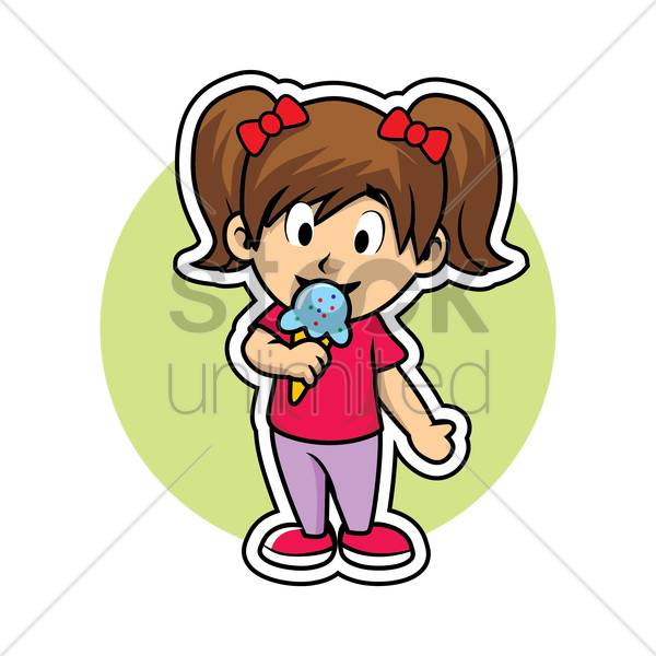 Free Girl Eating Ice Cream - Ice Cream (600x600)