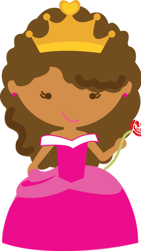 Princesas E Príncipes - Princess With Black Hair Clipart (286x509)