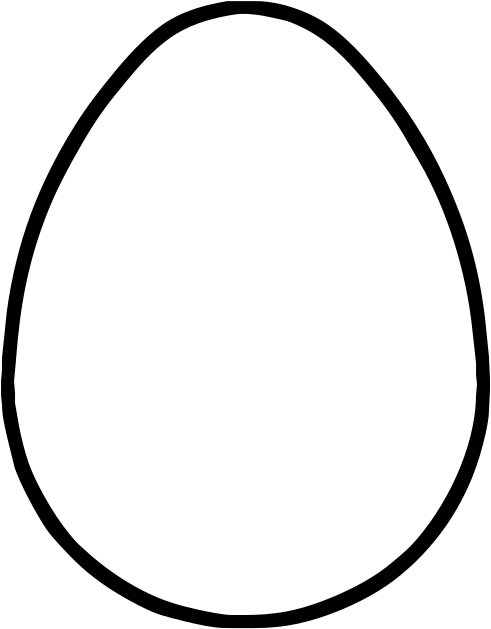 Blank Egg By Moonlit - Egg Line Art (500x646)