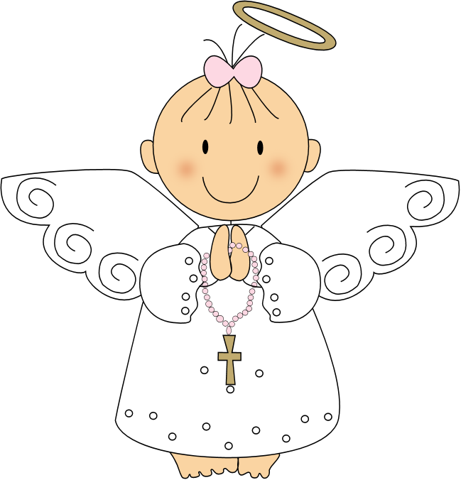 Angelitos Para Bautizo Vector - First Communion Angel For Baptism (649x676)