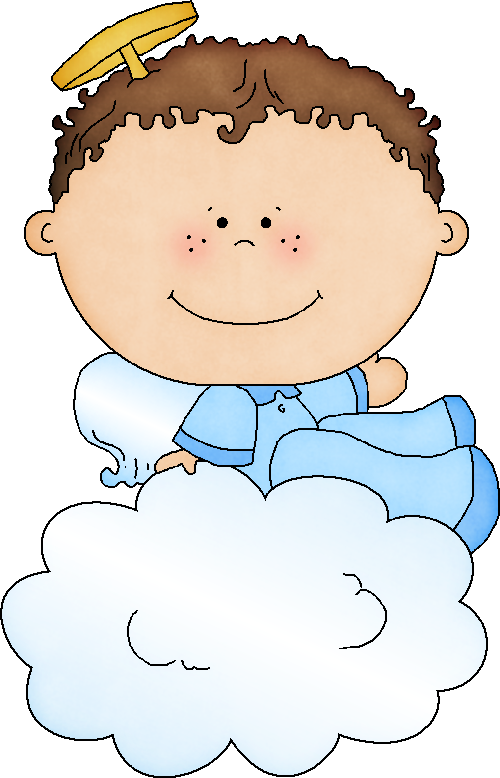 B *✿* De Minus - Baby Christening Clip Art Boy (1100x1650)