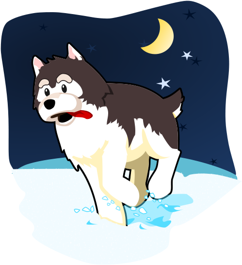 Similar Clip Art - Cute Husky Playing In The Snow (618x800)