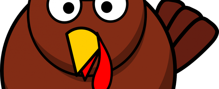 It Is The Time Of Year To Be Thankful Even At Work - Clip Art Turkey (770x313)