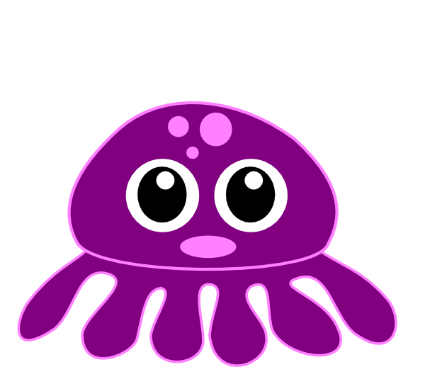 Cute Octopus Clipart - Cute Octopus Png (600x518)