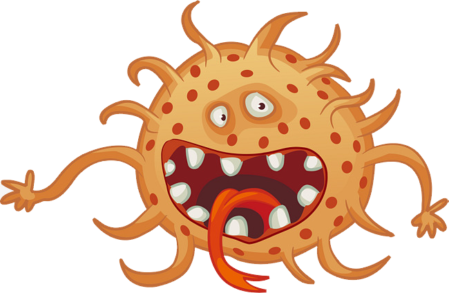 Virus Png - Germenes Png (650x424)