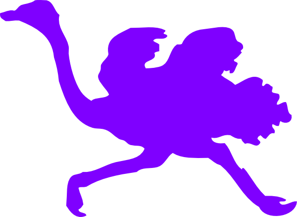 Purple Ostrich - Figure Ground (600x438)