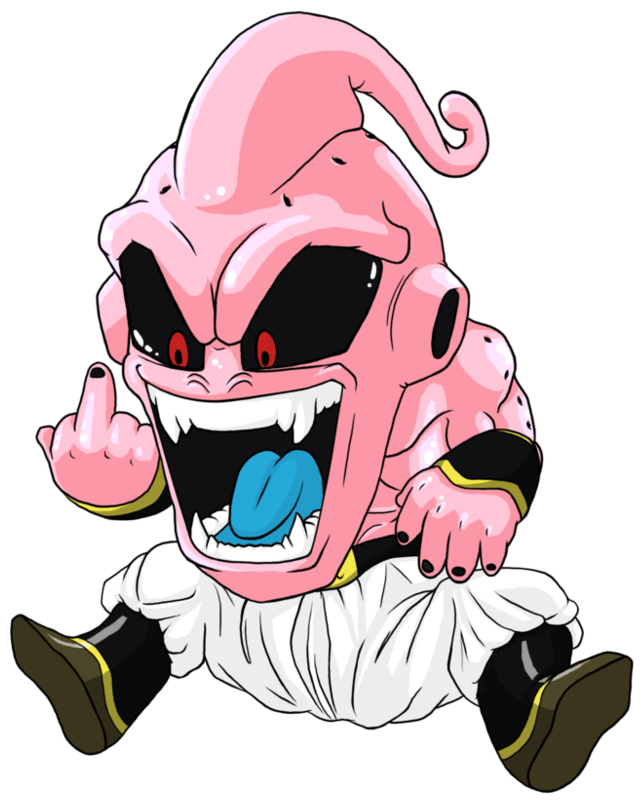 Bird Is The Word Coloured By Saiyan-frost - Dragon Ball Z Chibi Buu (877x912)