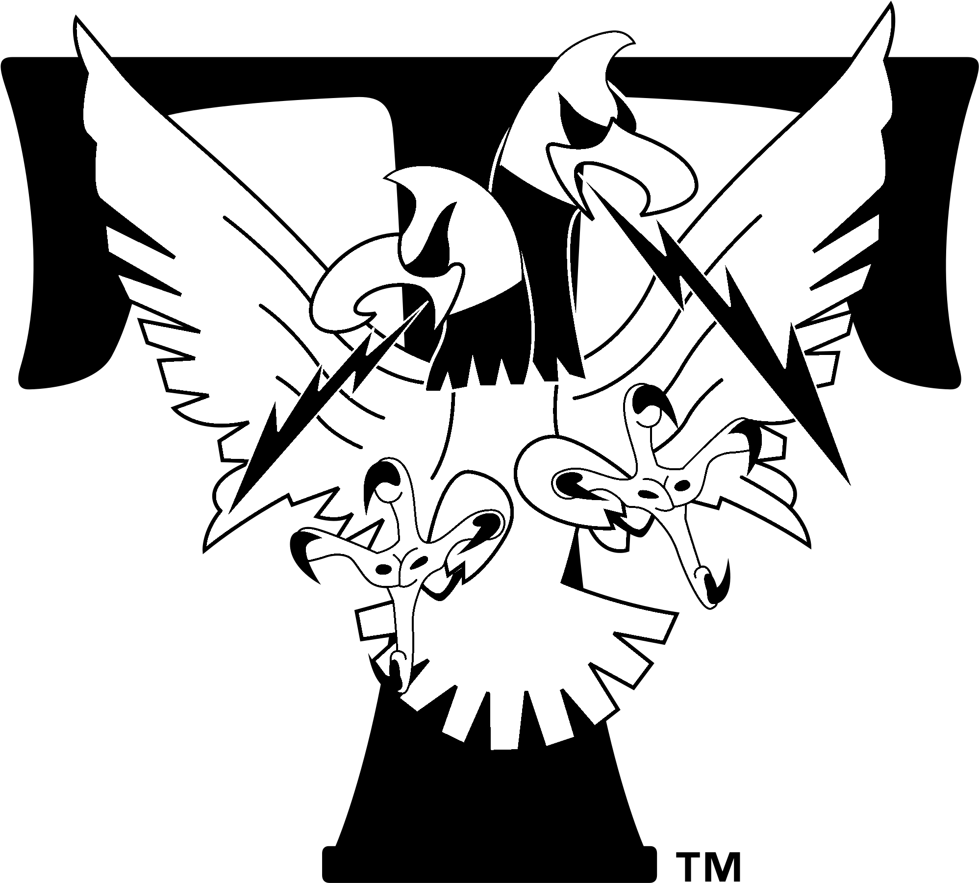 Trenton Thunder Logo Black And White - Illustration (2400x2400)