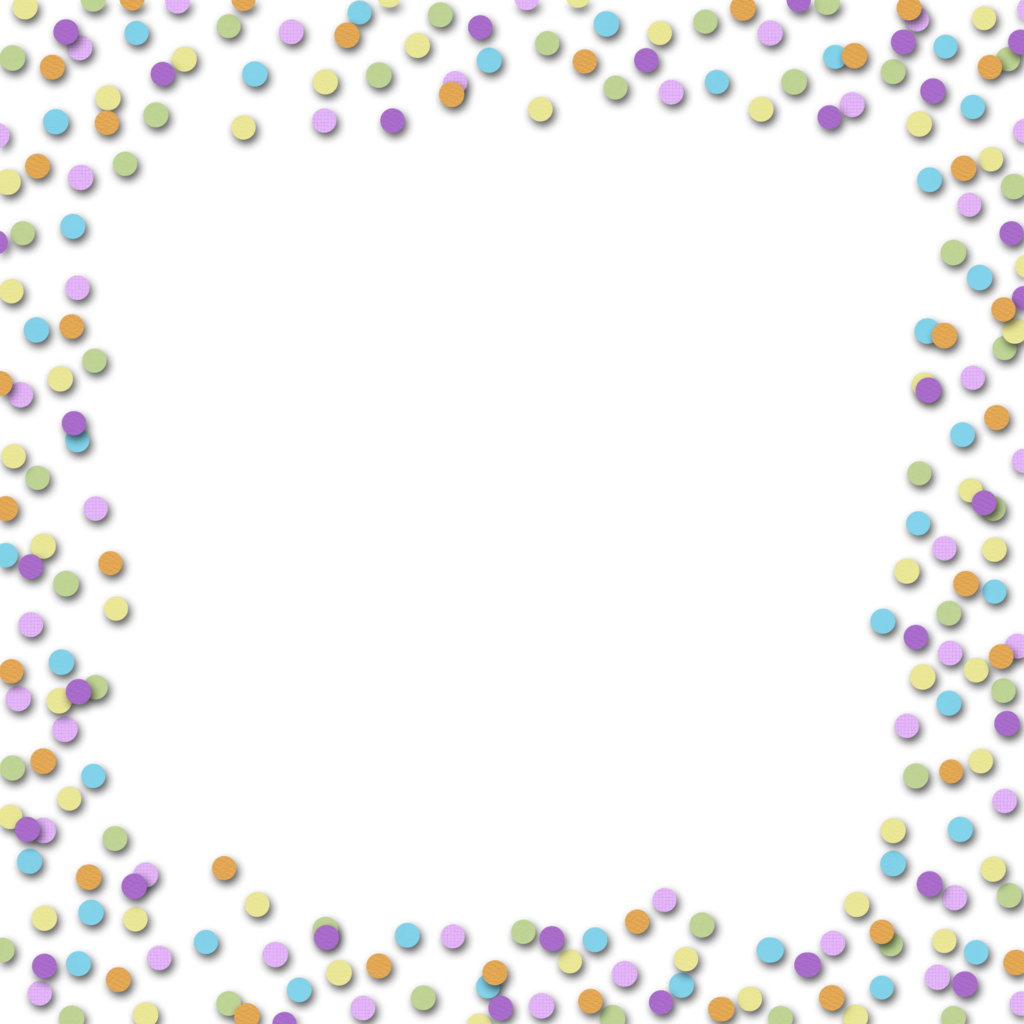 Party Confetti Borders Clipart Commercial Use Clip - Transparent Background Confetti Border (1024x1024)