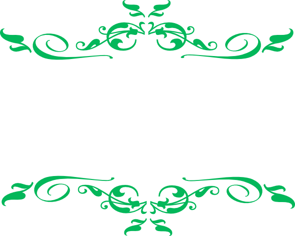 Swirl Green Clip Art At Clker - Decorative Elements Clip Art (600x480)