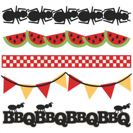 Bbq Borders Svg Scrapbook Cut File Cute Clipart Files - Bbq Border Clip Art (432x432)