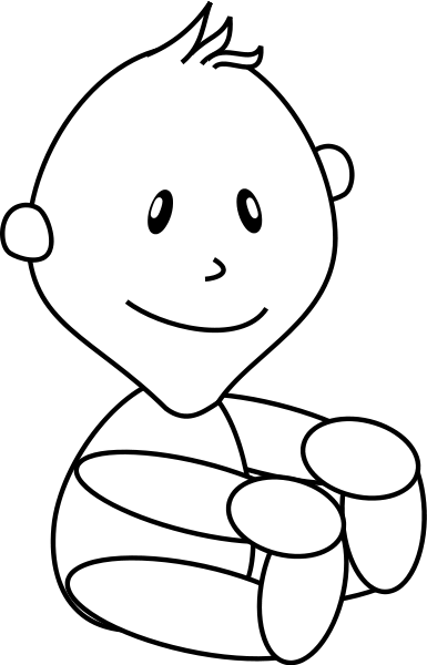 Baby Stage 2 Png Images - Outline Of A Baby (385x600)