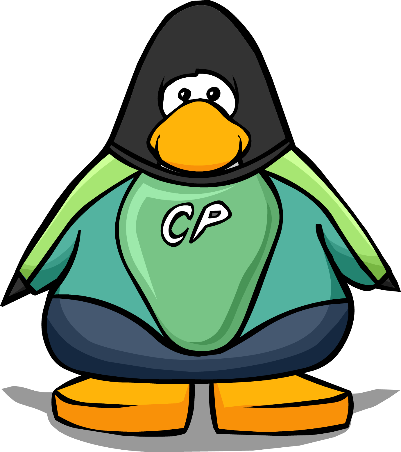 Green Wetsuit-avatar - Club Penguin Blue Boa (1380x1554)