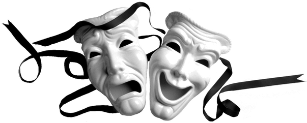Sad Faces - Happy And Sad Face Mask (602x249)