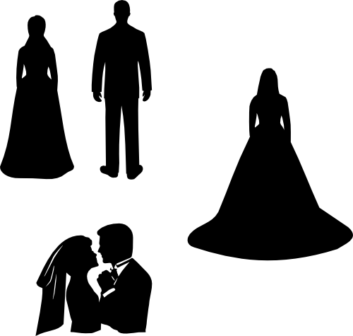 Bride And Groom Svg File (500x475)