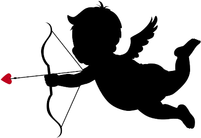 Cupid Silhouette - Cupid Silhouette (500x403)