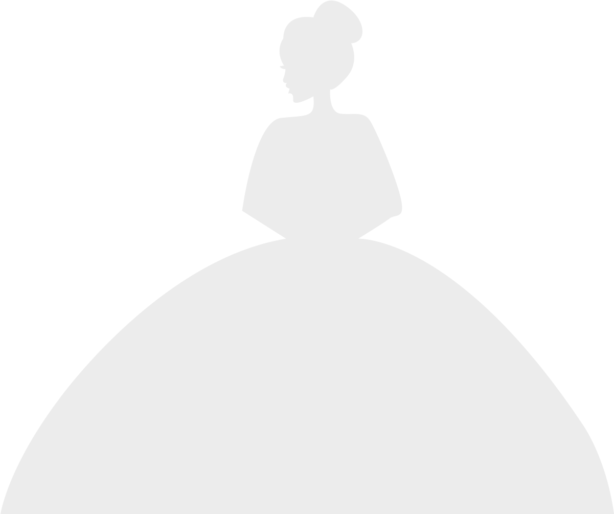 Wedding Dress Clipart Png - White Bride Silhouette Png (1200x1200)