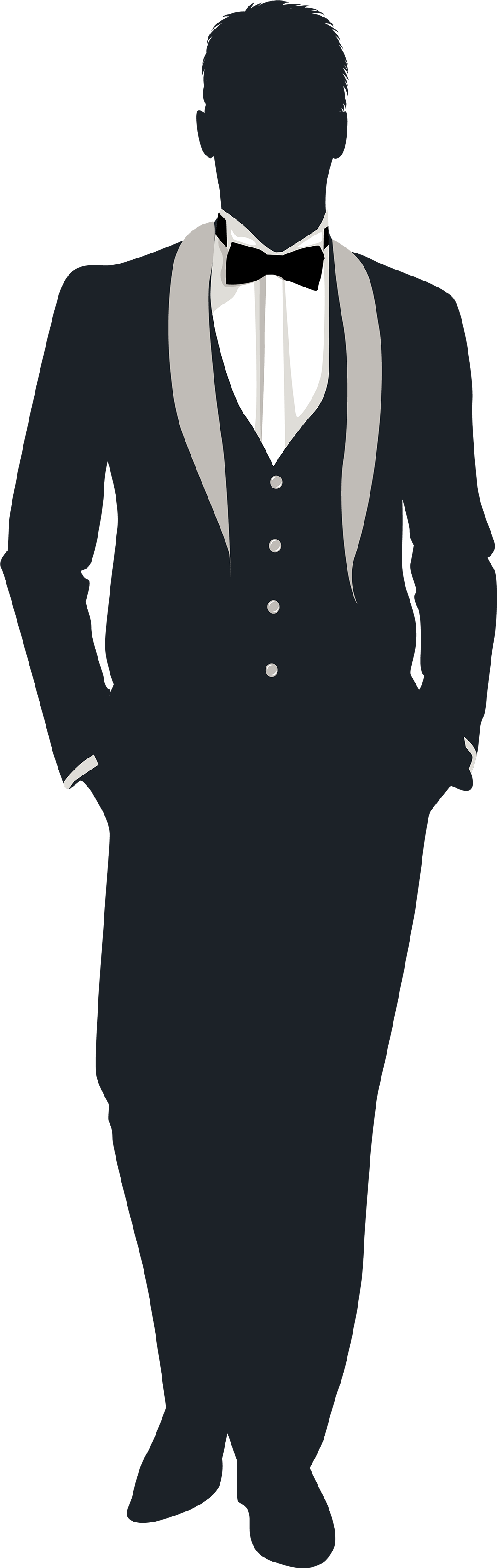 Groom Silhouette Png Clip Art - Groom Silhouette Clip Art (1171x3500)