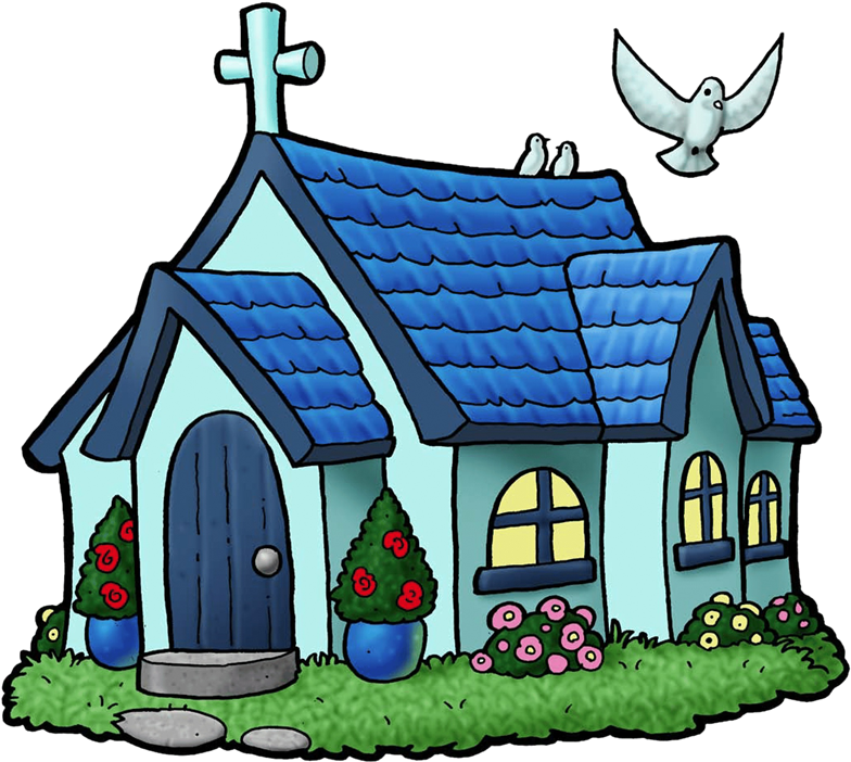 Church Clipart Cartoon - No Arm Sally Joke (800x706)