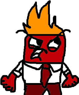 Anger Mad At Tall Person With Fire Vector By Gameandshowlover - Cartoon (921x437)