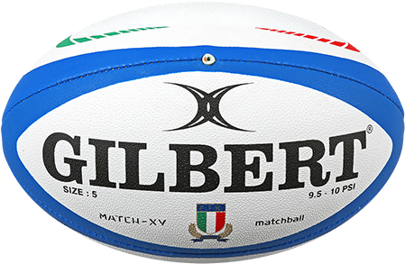 Gilbert Rugby Italy Match Xv Size - Rugby Ball (450x450)