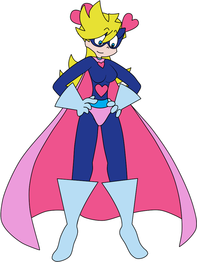 Super Cute Heroine Stands Straight And Tall By Superpanty276 - Cartoon (768x1024)