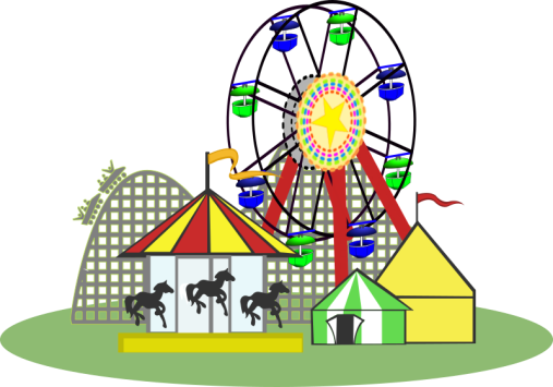 Carnival Clipart Church - Amusement Park Clipart (507x355)