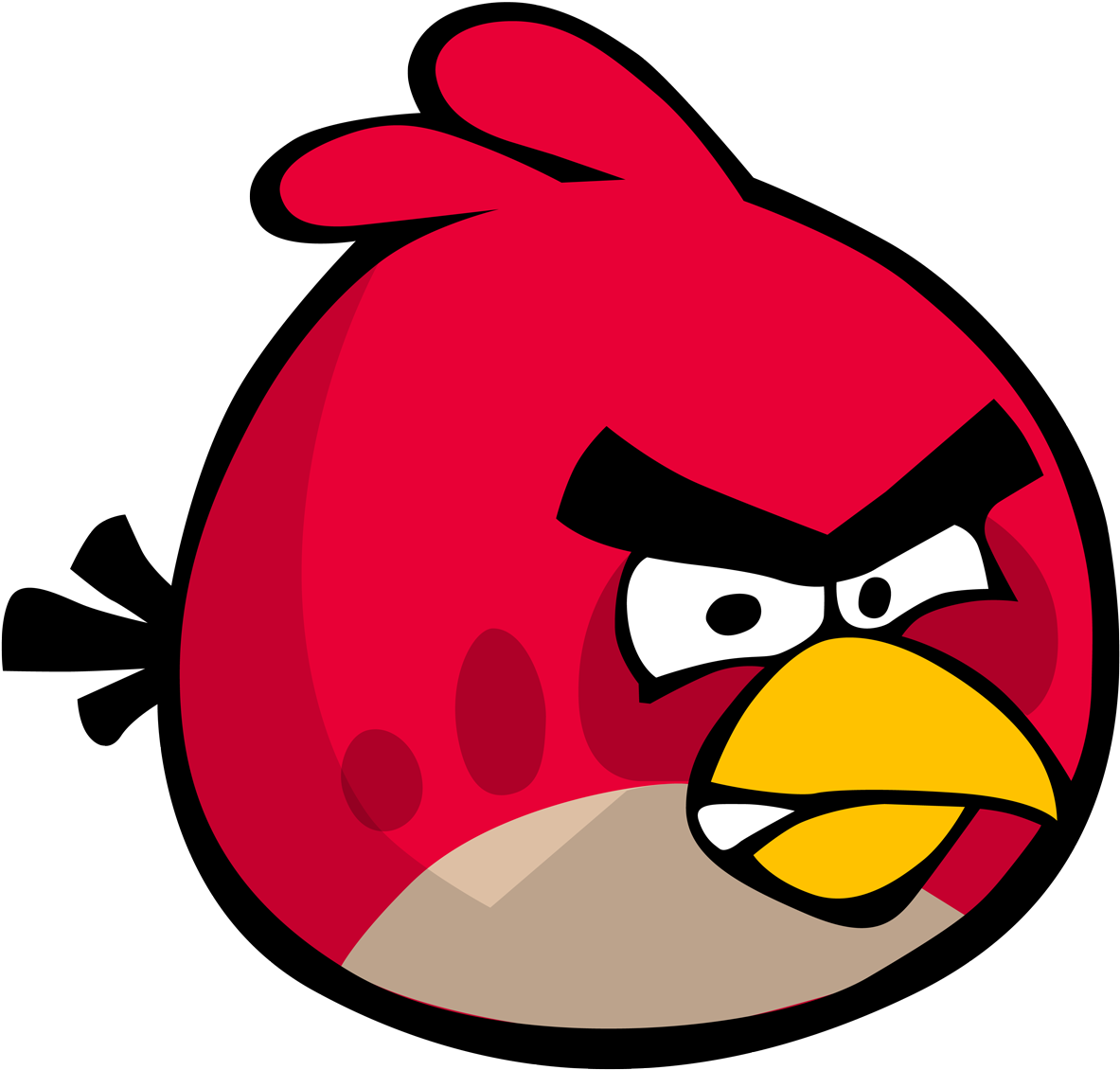 Vector Angry Bird By Xquatrox Vector Angry Bird By - Angry Birds Red Png (1200x1175)