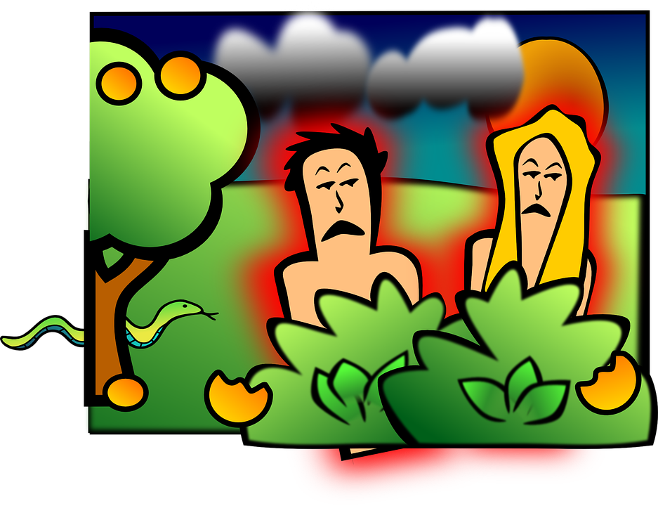 Church People Cliparts - Adam And Eve Cartoon (1280x983)
