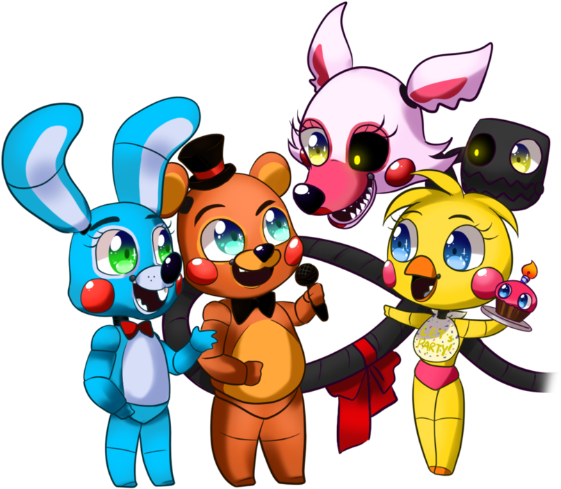 Fnaf Chibi Group Chibi Sample By Cattymaddie On Deviantart - Fnaf Chibi (923x865)