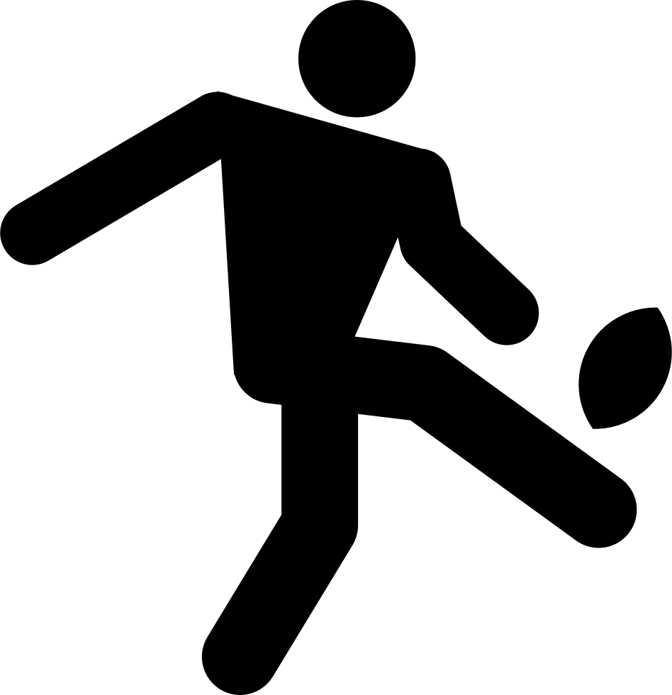 Rugby Player Kicking The Ball Comments - Kick Icon Png (948x980)