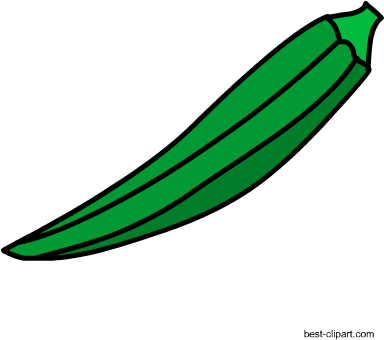 Ladyfinger Or Okra, Free Png Clip Art - Ladyfinger Or Okra, Free Png Clip Art (450x450)
